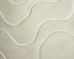 Statue cylindrique en fibre argile coloris blanc cassé Decoris - 51 x 51 x 47,5 cm