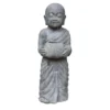 Statue de jardin Moine debout avec pot H 60 cm