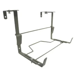 Support balconnière universel ergonomique en métal gris souris 35 cm