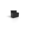 Support cuisine fermé en acier noir forme comptoir de bar Forge Adour - 120 x 97,2 x 112,5 cm