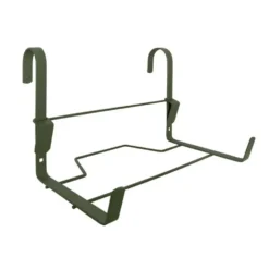 Support de jardinière à crochets en fer plat vert kaki Louis Moulin - 35 x 18 cm