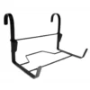 Support de jardinière universel large en métal gris martelé 35 cm