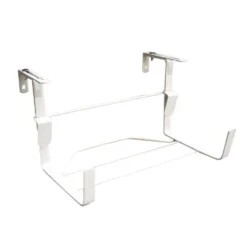 Support de jardinière universel large en métal blanc 35 cm