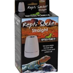 Support de lampe pour terrarium en porcelaine coloris noir Reptile Planet Repti Socket