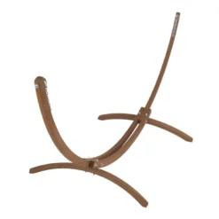 Support fixe pour hamac coloris beige en bois Jobek - 350 x 136,5 x 125 cm
