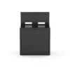 Support pour plancha coloris noir en acier - 80 x 60 x 109 cm