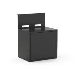 Support pour plancha coloris noir en acier - 80 x 60 x 109 cm