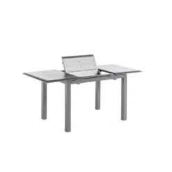 Table balcon coloris noir en aluminium Caméline II - 110 x 170 x 70 cm