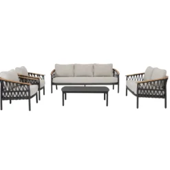 Table basse anthracite en aluminium Bizzotto Fenix - 115 x 68,5 x 35 cm