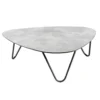 Table basse Cocoon ciment coloris noir en HPL Lafuma - 96 x 102 x 33 cm
