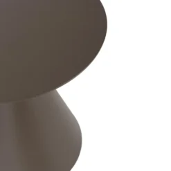 Table basse coloris cocao en aluminium Bizzotto Aloha - Ø 50 x 49,5 cm