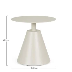 Table basse coloris sable en aluminium Bizzotto Aloha - Ø 50 x 49,5 cm