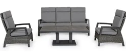 Table basse élévatrice coloris anthracite Truman Bizzotto - 140 x 85 x 49 cm