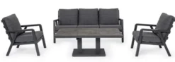 Table basse élévatrice coloris anthracite Truman Bizzotto - 140 x 85 x 49 cm