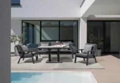 Table basse élévatrice coloris anthracite Truman Bizzotto - 140 x 85 x 49 cm
