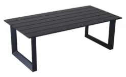 Table basse Prado, aluminium graphite, PROLOISIRS - 120x60x42cm