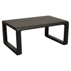 Table basse Quenza II coloris gris anthracite en aluminium - 90 x 60 x 41 cm