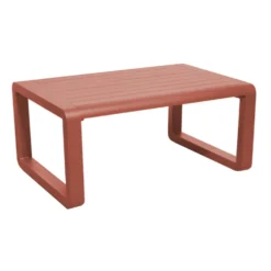 Table basse Quenza II coloris orange en aluminium - 90 x 60 x 41 cm