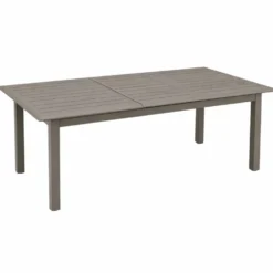 Table caméline à rallonge coloris café 130/180 x 84 x 74 cm