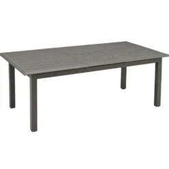 Table caméline à rallonge coloris café 180/240 x 98cm