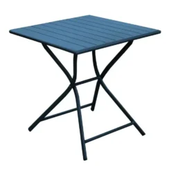 Table coloris bleu en aluminium Max Proloisirs - 70 x 70 x 74 cm