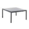 Table coloris noir en aluminium Caméline II Proloisirs - 140 x 140 x 200 cm