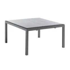 Table coloris noir en aluminium Caméline II Proloisirs - 140 x 140 x 200 cm