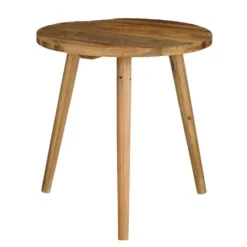Table d’appoint en bois recyclé marron Bold grand modèle - Ø 40 x H 42,5 cm