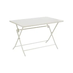 Table de jardin pliante Clivia en acier - 110 x 70 x 71 cm