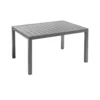 Table de jardin Zinnia 6 à 10 places coloris gris anthracite en aluminium - 136 à 262,5 x 100 x 75 cm