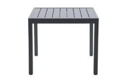 Table de jardin Zinnia 4 à 6 places coloris gris anthracite en aluminium - 88,5 à 167,5 x 90 x 75 cm