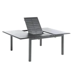 Table en aluminium graphite Caméline II - 200/280 x 98 cm