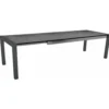Table extensible coloris anthracite/Ciment en aluminium Stern - 214/254/294 x 100 x 75 cm