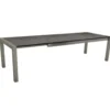Table extensible coloris gris en aluminium Stern - 294 x 100 cm