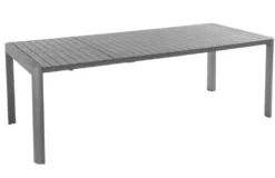 Table Filao coloris gris en aluminium Bizzotto - 180/240 x 100 cm