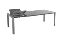 Table Filao coloris gris en aluminium Bizzotto - 180/240 x 100 cm