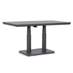 Table élévatrice en aluminium anthracide et pierre sintérisée Bizzotto Miguel