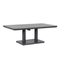 Table élévatrice en aluminium anthracide et pierre sintérisée Bizzotto Miguel
