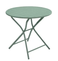 Table Max coloris vert en aluminium - Ø 80 x 74 cm