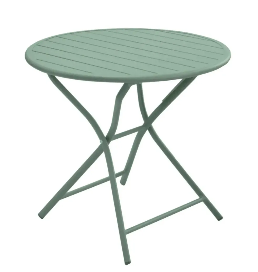 Table Max coloris vert en aluminium - Ø 80 x 74 cm