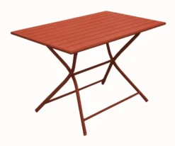 Table Max terracota coloris marron en aluminium - 110 x 70 x 74 cm