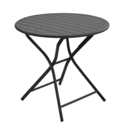 Table pliante ronde Max grise Ø 80 x 74 cm