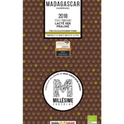 Tablette de chocolat de Madagascar au lait praliné 75 g