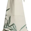 Tablier avec poche en coton motif végétal vert Majda - 72 x 85 cm