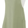 Tablier en coton recyclé coloris matcha Ada - 72 x 85 cm