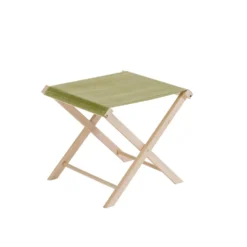 Tabouret pliant coloris vert en coton Jardin privé - 43 x 43 x 42 cm
