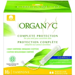Tampon compact normal bio en boite de 16 unités