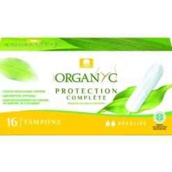 16 tampons réguliers sans appicateur Organyc