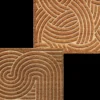 Tapis brosse coco motifs coloris beige Sweetsol - 40 x 60 cm