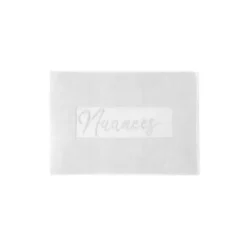 Tapis de bain coloris blanc 100% coton biologique Nuances - 50 x 70 cm